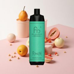 RandM Fumot Shisha 10000パフ ホワイトフラッシュ 18mlプレフィル 0.6オームメッシュコイル