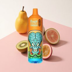 RandM Fumot Tornado 9000 Puffs キウイパッションフルーツグアバ 850mAh充電式 18mLメッシュコイル