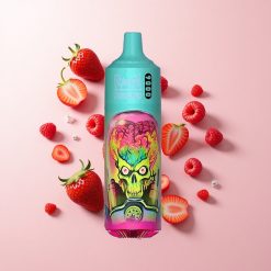 RandM Fumot Tornado 9000 Puffs ストロベリーレッドラズベリー 850mAh充電式 18mLメッシュコイル