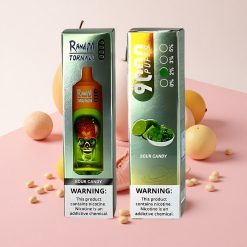 RandM Fumot Tornado 9000 Puffs ディスプレイ付きメッシュコイル サワーキャンディー