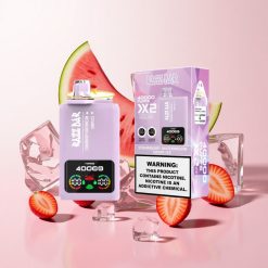 Razz Bar 40000 Puffs ディスポーザブルベイプ ストロベリーウォーターメロン_グレープアイス 1.0オーム 2メッシュコイル 2%、5%ニコチン