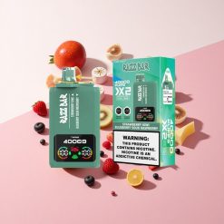 Razz Bar 40000 Puffs ディスポーザブルベイプ ストロベリーキウイ&ブルーベリーサワーラズベリー 1.0Ohm 2メッシュコイル 650mAhバッテリー