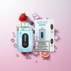 Razz Bar 50K Puffs ブルーベリーアイス 1.0オームメッシュコイル Type-C充電式
